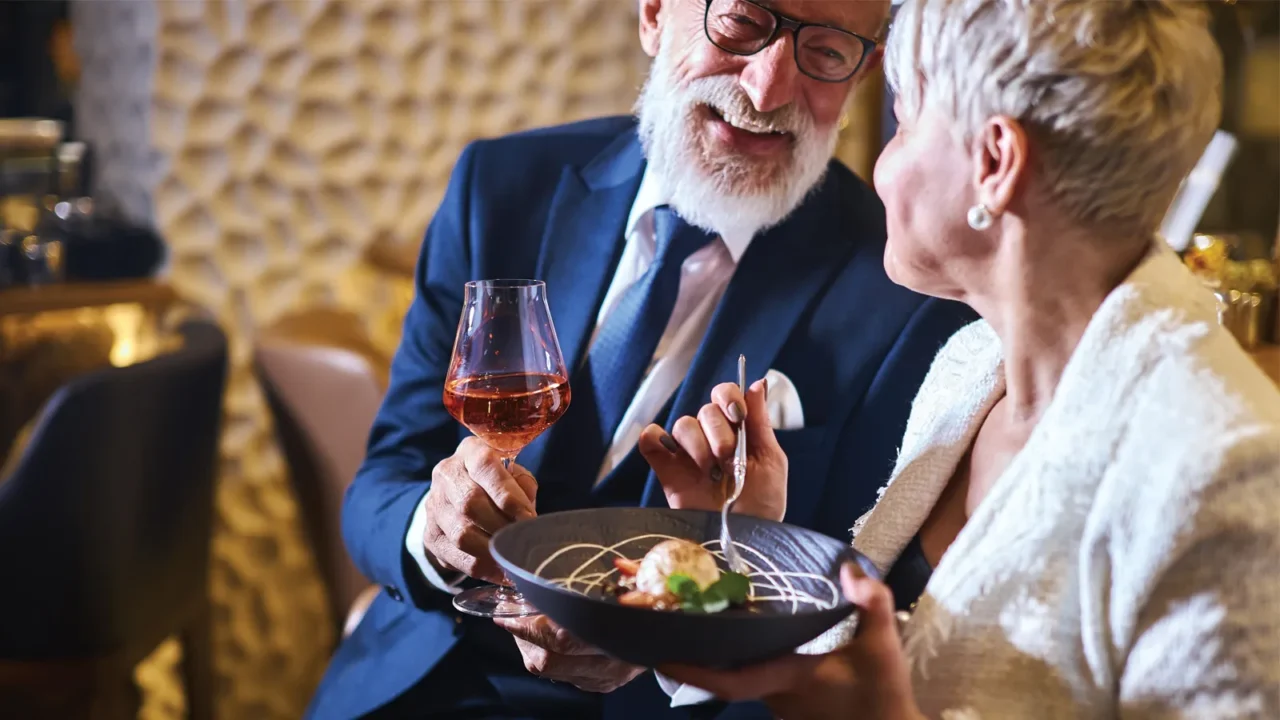 Couple Eating Dessert